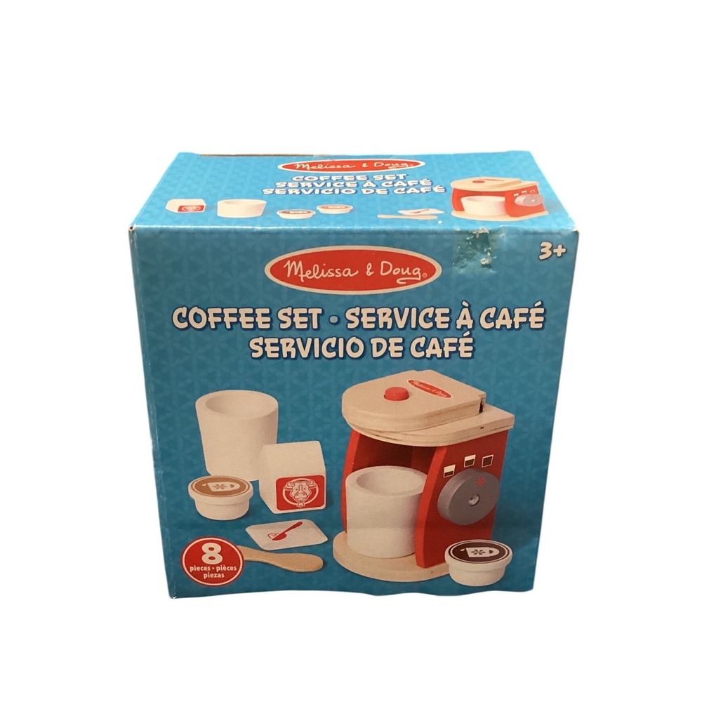 Melissa‎ & Doug Wooden Brew and Serve Coffee Set 8 Piece Play Food Toy 9842